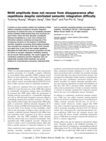 N400 amplitude does not recover from disappearance after repetitions despite reinitiated semantic integration difficulty