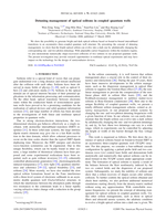 Detuning management of optical solitons in coupled quantum wells