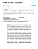 A systems biology approach to construct the gene regulatory network of systemic inflammation via microarray and databases mining