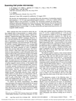 Scanning Hall probe microscopy