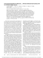 In situ epitaxial growth of Y1Ba2Cu3O 7-x films by molecular beam epitaxy with an activated oxygen source