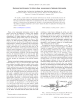 Beat-note interferometer for direct phase measurement of photonic information