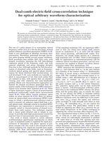 Dual-comb electric-field cross-correlation technique for optical arbitrary waveform characterization