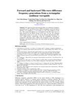 Forward and backward THz-wave difference frequency generations from a rectangular nonlinear waveguide