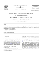 Growth of ZnS nanocombs with ZnO sheath by thermal evaporation