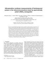 Ultrasensitive nonlinear measurements of femtosecond pulses in the telecommunications band by aperiodically poled LiNbO<inf>3</inf> waveguides