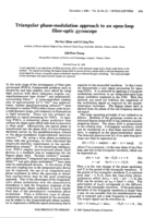 Triangular phase-modulation approach to an open-loop fiber-optic gyroscope