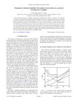 Transition of absolute instability from global to local modes in a gyrotron traveling-wave amplifier