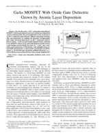 GaAs MOSFET with oxide gate dielectric grown by atomic layer deposition