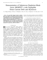 Demonstration of submicron depletion-mode GaAs MOSFET's with negligible drain current drift and hysteresis