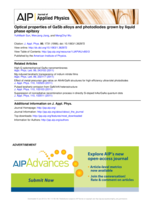 Optical properties of GaSb alloys and photodiodes grown by liquid-phase epitaxy