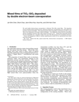 Mixed films of TiO2-SiO2 deposited by double electron-beam coevaporation