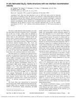 In situ fabricated Ga2O3-GaAs structures with low interface recombination velocity