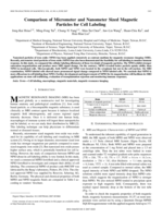 Comparison of micrometer and nanometer sized magnetic particles for cell labeling