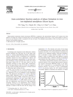 Auto-correlation function analysis of phase formation in iron ion-implanted amorphous silicon layers
