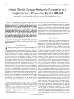 Oxide-Nitride Storage Dielectric Formation in a Single-Furnace Process for Trench DRAM