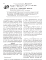 Formation and microstructure of mesoporous silica films with ultralow dielectric constants