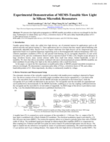 Experimental demonstration of MEMS-tunable slow light in silicon microdisk resonators