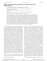 Effects of heat treatment on diffusion of Cu atoms into CdTe single crystals