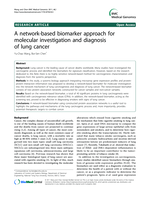 A network-based biomarker approach for molecular investigation and diagnosis of lung cancer