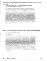 Properties of Rare-Earth Metal Superlattices Grown by Molecular Beam Epitaxy