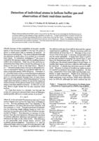 Detection of individual atoms in helium buffer gas and observation of their real-time motion