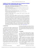 Labeling of human mesenchymal stem cell: Comparison between paramagnetic and superparamagnetic agents