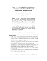 Four-wave mixing analysis of quantum dot semiconductor lasers for linewidth enhancement factor extraction