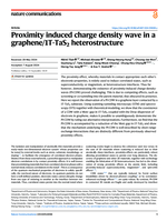 Proximity induced charge density wave in a graphene/1T-TaS2 heterostructure