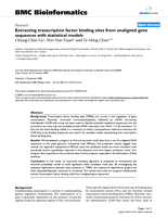 Extracting transcription factor binding sites from unaligned gene sequences with statistical models