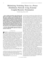 Minimizing switching noise in a power distribution network using external coupled resistive termination