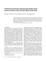 Terahertz time-domain spectroscopy studies of the optical constants of the nematic liquid crystal 5CB