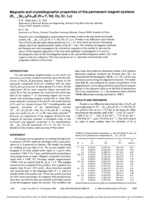 Magnetic and crystallographic properties of the permanent magnet systems (R1-xScx)2Fe14B (R=Y, Nd, Dy, Er, Lu)