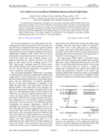 Low-light-level cross-phase-modulation based on stored light pulses