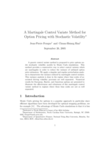 A martingale control variate method for option pricing with stochastic volatility