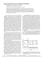 Superconducting Y-Ba-Cu-O oxide films by sputtering