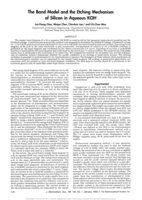 The Band Model and the Etching Mechanism of Silicon in Aqueous KOH