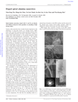 Doped spiral alumina nanowires