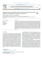 Preparation of pore-size tunable activated carbon derived from waste coffee grounds for high adsorption capacities of organic dyes