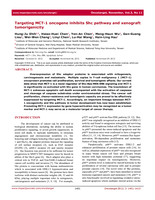 Targeting MCT-1 oncogene inhibits Shc pathway and xenograft tumorigenicity