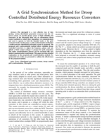 A grid synchronization method for droop-controlled distributed energy resource converters