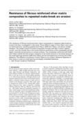 Resistance of fibrous reinforced silver matrix composites to repeated make-break arc erosion