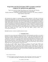 Preparation and characterization of DNA-aromatic surfactant complexes for optoelectronic applications