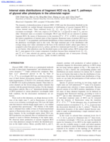 Internal state distributions of fragment HCO via S0 and T 1 pathways of glyoxal after photolysis in the ultraviolet region