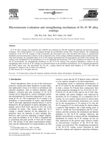 Microstructure evaluation and strengthening mechanism of Ni-P-W alloy coatings