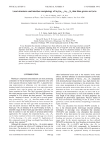 Local structures and interface morphology of InxGa1-xAs1-yNy thin films grown on GaAs
