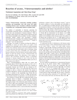 Reaction of arynes, N-heteroaromatics and nitriles