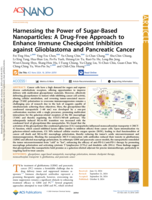 Harnessing the Power of Sugar-Based Nanoparticles: A Drug-Free Approach to Enhance Immune Checkpoint Inhibition against Glioblastoma and Pancreatic Cancer