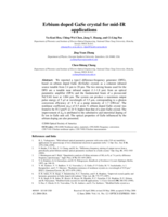 Erbium doped GaSe crystal for mid-IR applications