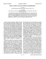 Reply to "comment on anomaly cancellation in the standard model"